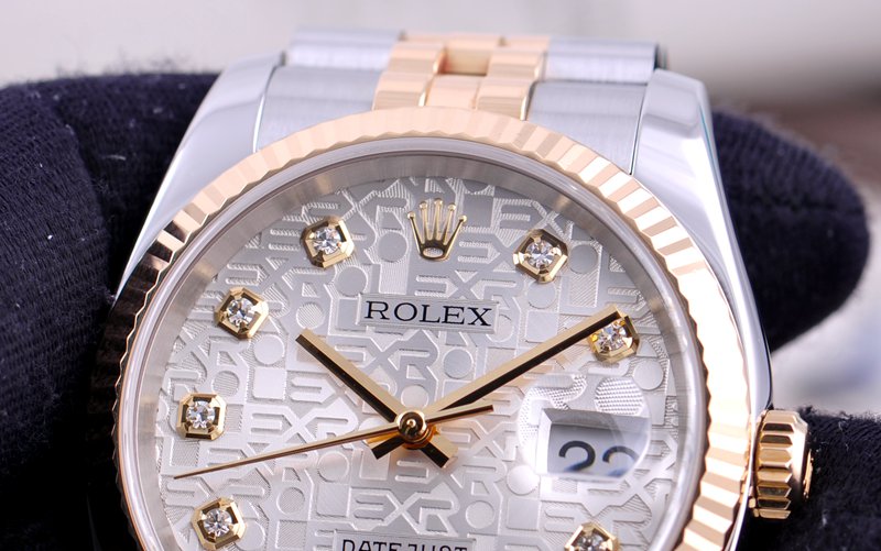 豪华大包钻 rolex 劳力士 18k金圈 116233g 日志型自动机械男表