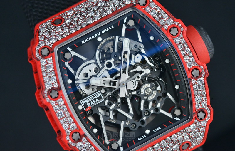 顶级richard mille 理查德·米勒rm 35-02 rafa ntpt 镶钻 镂空手动