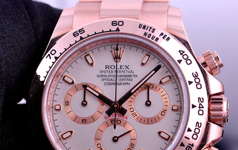 rolex 劳力士新款18k玫瑰金116505 迪通拿daytona 自动机械计时男表